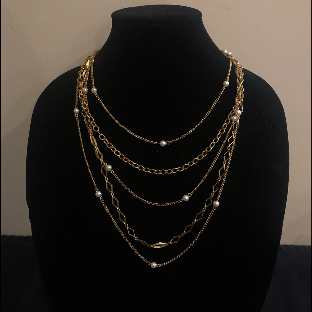 Gold layered necklace